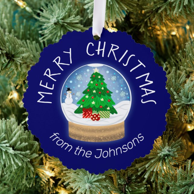 Holiday Snowglobe Tree Decoration Card (Insitu (Tree))
