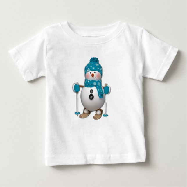 Holiday Snowman Baby T-Shirt (Front)