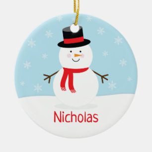 Holiday Snowman Christmas Ornament
