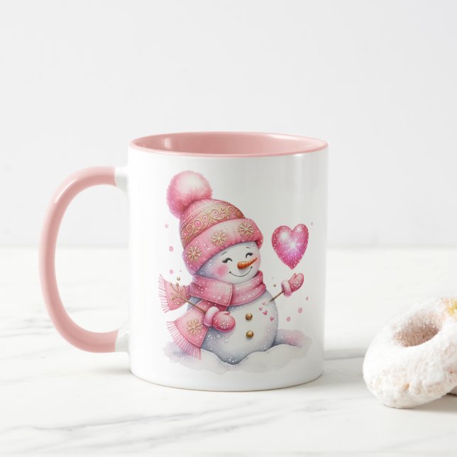 Holiday Snowman Coffee Mug (With Donut)