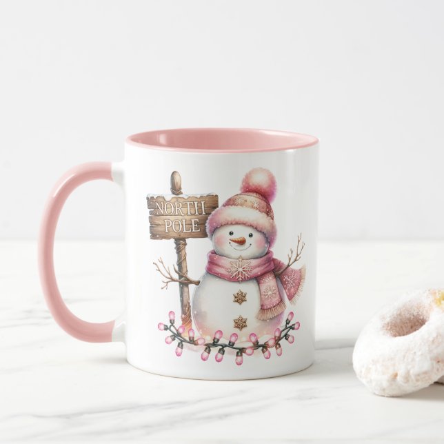 Holiday Snowman Coffee Mug (With Donut)