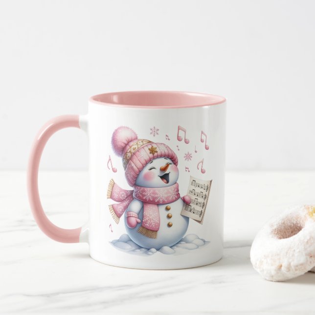 Holiday Snowman Coffee Mug (With Donut)