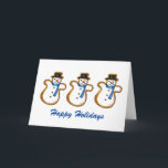 Holiday Snowman Cookie Christmas Hanukkah Holiday<br><div class="desc">Cards feature an original marker illustration of a snowman shaped cookie. Great for mailing holiday greetings!

This Chanukah illustration is also available on other products. Don't see what you're looking for? Need help with customisation? Contact Rebecca to have something designed just for you.</div>