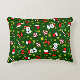 Holiday Snowman Decorative Cushion