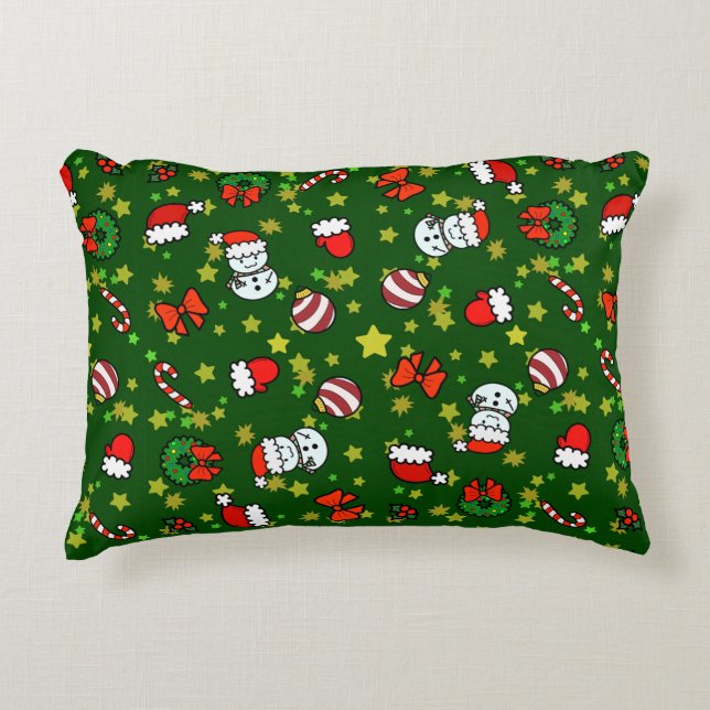 Holiday Snowman Decorative Cushion (Front)