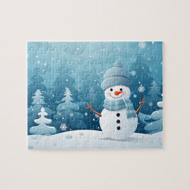 Holiday Snowman Game Puzzle  (Horizontal)