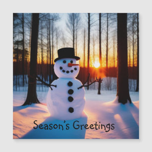 Holiday Snowman Magnetic Card
