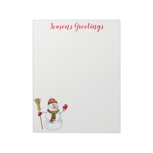 Holiday Snowman Notepad (Rotated)