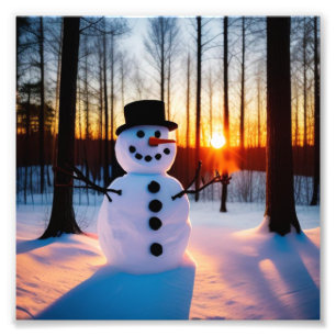 Holiday Snowman Photo Print