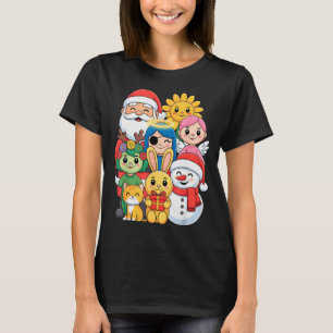 Holiday Snowman Santa Bunny Cat Angel Winter T-Shirt