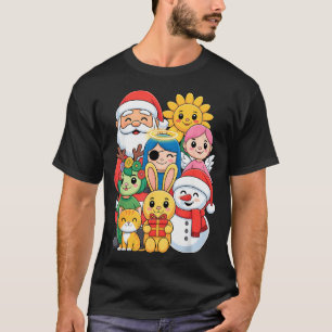 Holiday Snowman Santa Bunny Cat Angel Winter T-Shirt