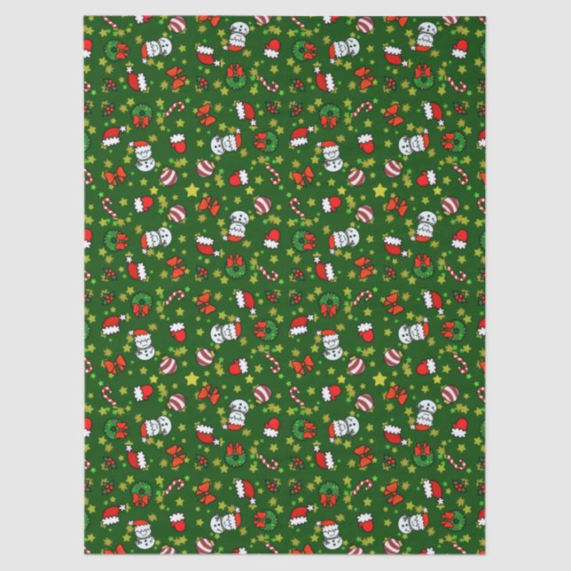 Holiday Snowman Tissue Paper (Front)