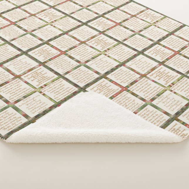 Holiday songs Faith Based Sherpa Blanket (3/4)