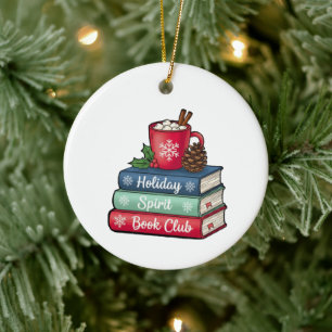 Holiday Spirit Book Club Ornament   Book Lovers