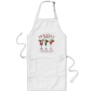 Holiday Spirit Cocktail Club Long Apron