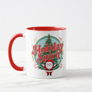 holiday spirit cute christmas design mug