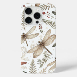 Holiday Spirit Dragonflies iPhone 15 Pro Case