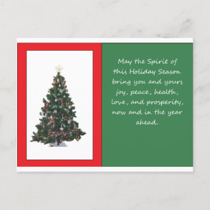 Holiday Spirit Greeting Postcard