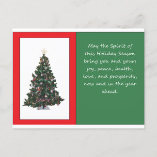 Holiday Spirit Greeting Postcard
