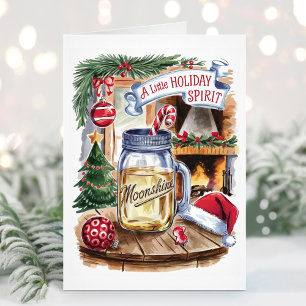Holiday Spirit Moonshine Christmas Card