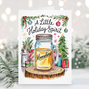 Holiday Spirit Moonshine Christmas Card