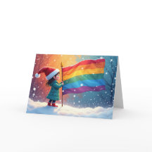 Holiday Spirit Rainbow Pride Flag Elf