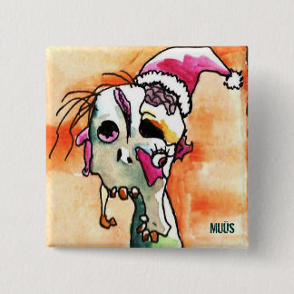 Holiday Spirit Zombie 15 Cm Square Badge