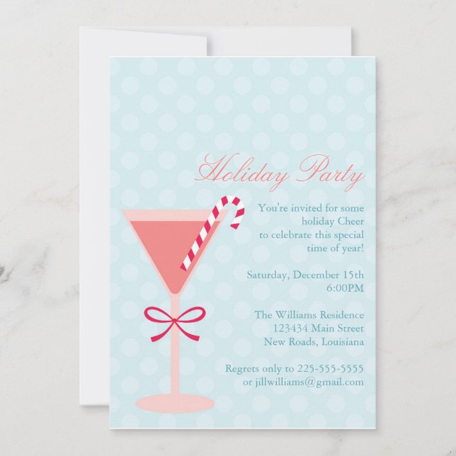 Holiday Spirits Invitation (Front)