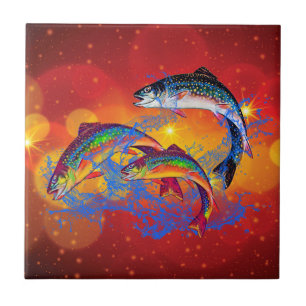Holiday Splash - Trout   Ceramic Tile