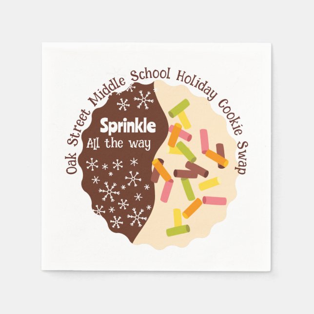 Holiday Sprinkle Cookie Napkins (Front)