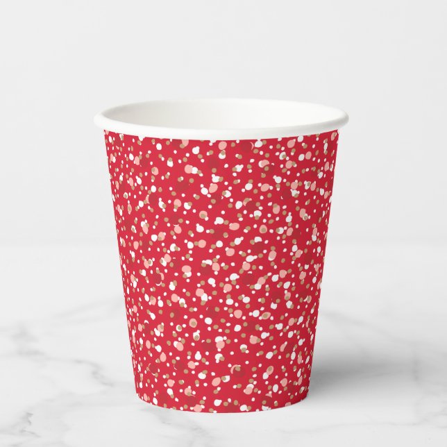 Holiday Sprinkles Red Paper Cup (Front)