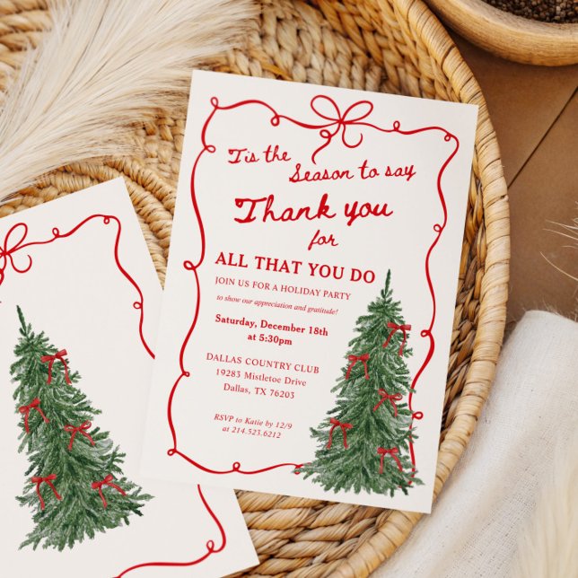 Holiday Staff Appreciation Christmas Party Invitation (Creator Uploaded)
