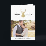 Holiday Stag | Holiday Photo Greeting Card<br><div class="desc">Photographs provided courtesy of ©Blush Photography 

 For more colors and styles visit our shop!</div>