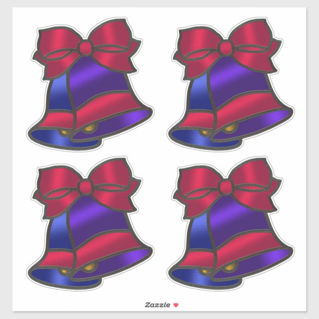 Holiday Stained Glass Look Bells (Sheet)