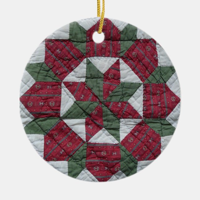 Holiday Star Ceramic Ornament (Front)