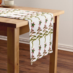 Holiday Star Christmas Short Table Runner