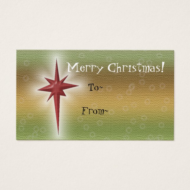 Holiday Star Gift Tags (Front)