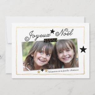 Holiday Stars   French Photo Holiday Card