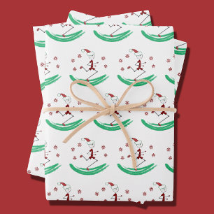 Holiday Stick Runner Guy Christmas Wrapping Paper