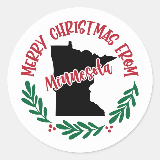 Holiday Sticker from Minnesota (Front)