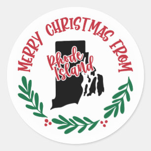 Holiday Sticker from Rhode Island