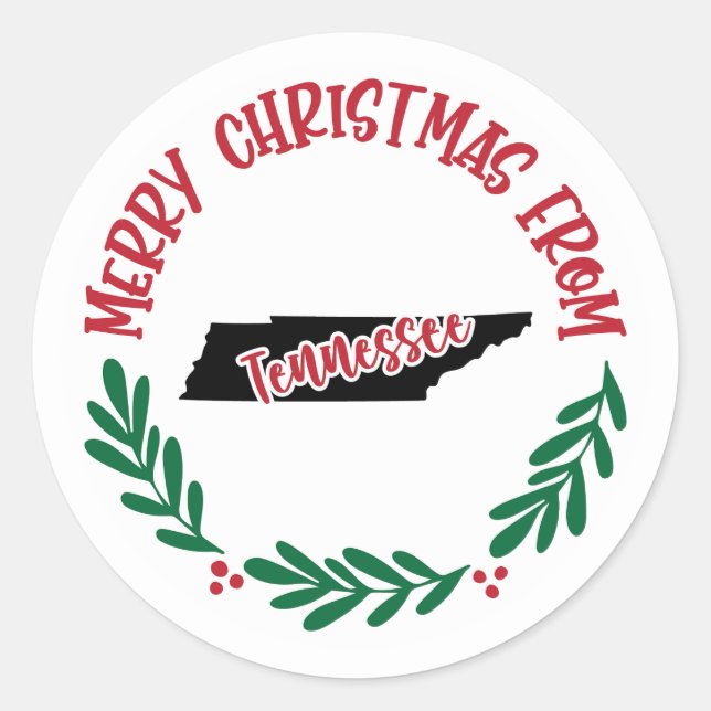 Holiday Sticker from Tennessee (Front)