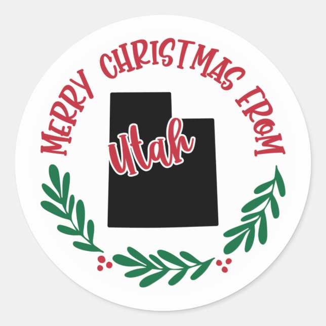 Holiday Sticker from Utah (Front)