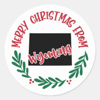 Holiday Sticker from Wyoming