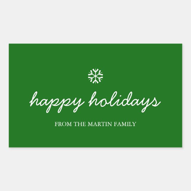 Holiday Sticker - happy holidays (Front)