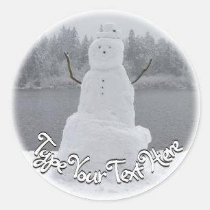 Holiday Stickers Custom Christmas Snowman Stickers