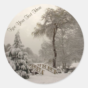 Holiday Stickers Custom Winter Bridge Sticker
