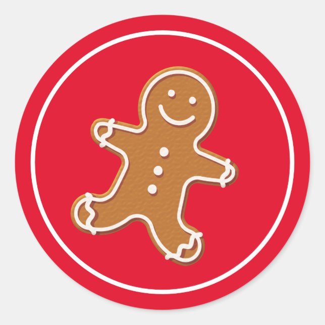 Holiday Stickers Gingerbread Man (Front)
