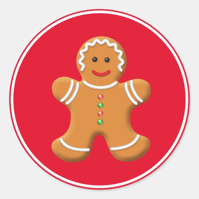 Holiday Stickers Gingerbread Person (Front)