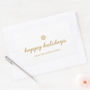 Holiday Stickers - happy holidays christmas white